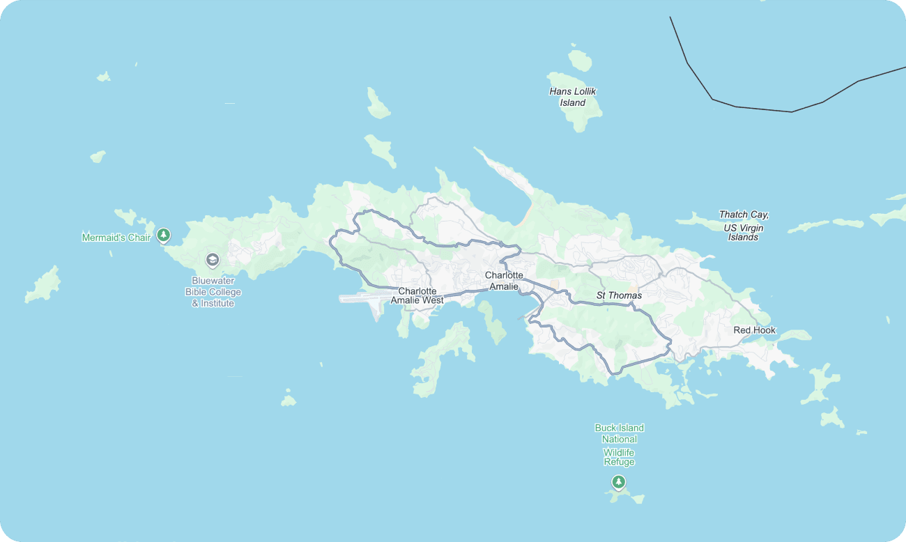 Google Map of Virgin Islands